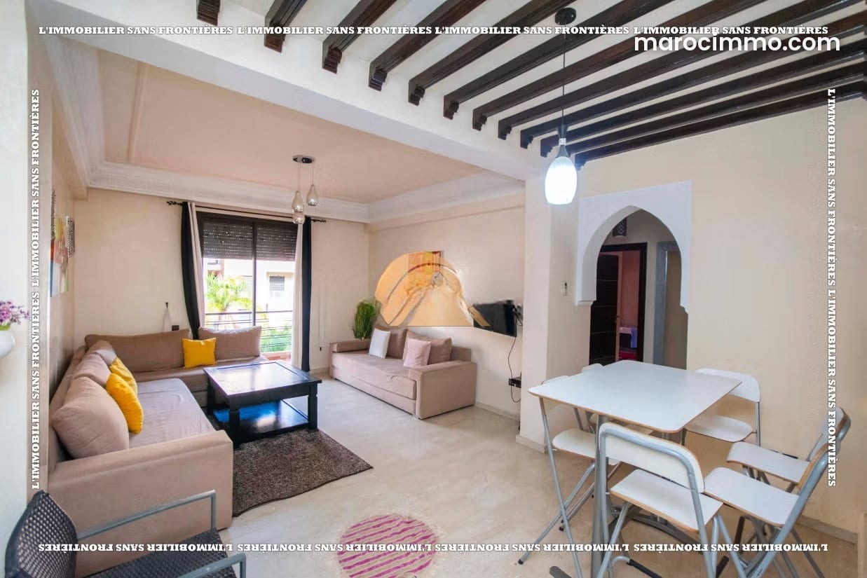 Furnished 91 m² Apartment with Terrace in Gueliz, photo 3 of 16