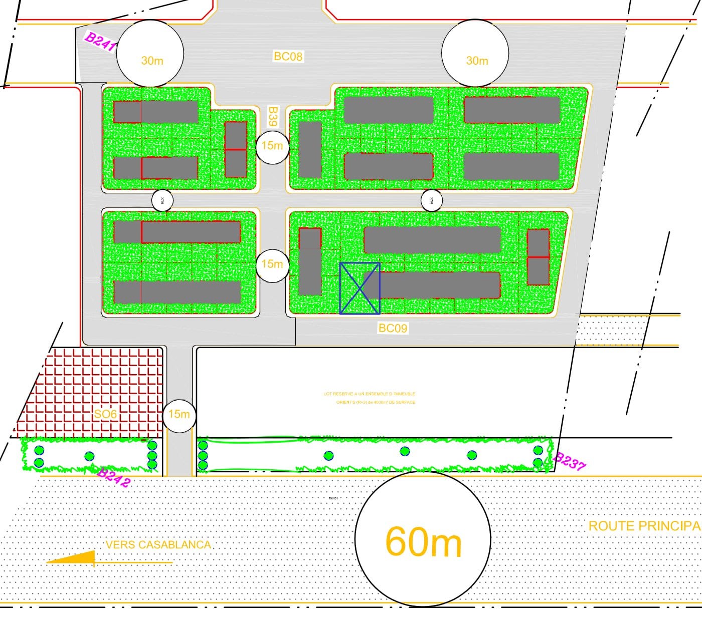 Terrain  393 m²  pour construction d'une villa jumelée, photo 2 sur 3