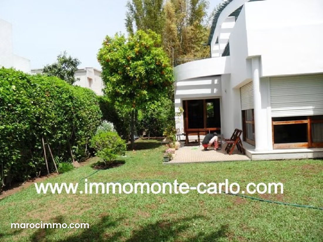 Furnished 4-bedroom villa with garden for rent, Riyad, Rabat — Rabat