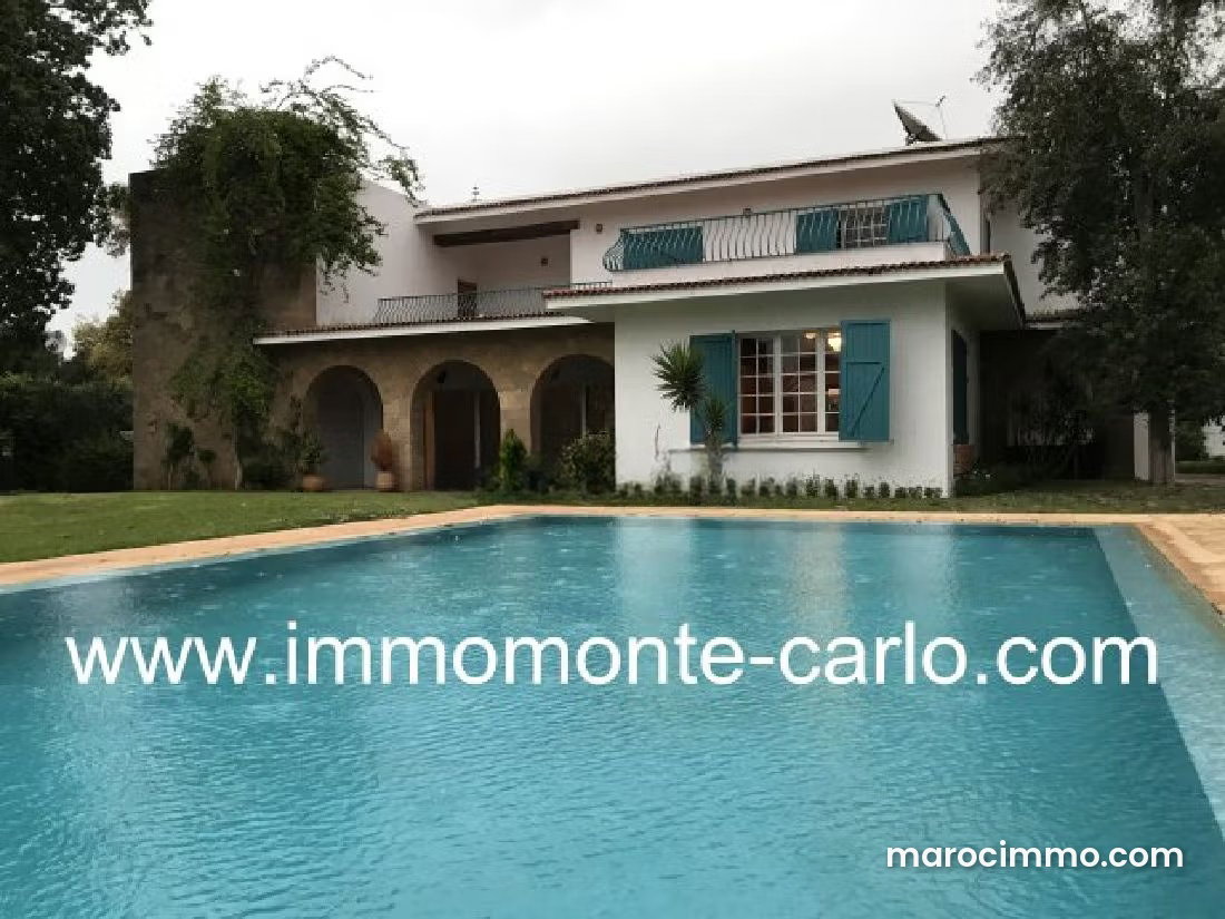 6-Bedroom Villa with Pool and Garden for Rent, Souissi, Rabat — Rabat