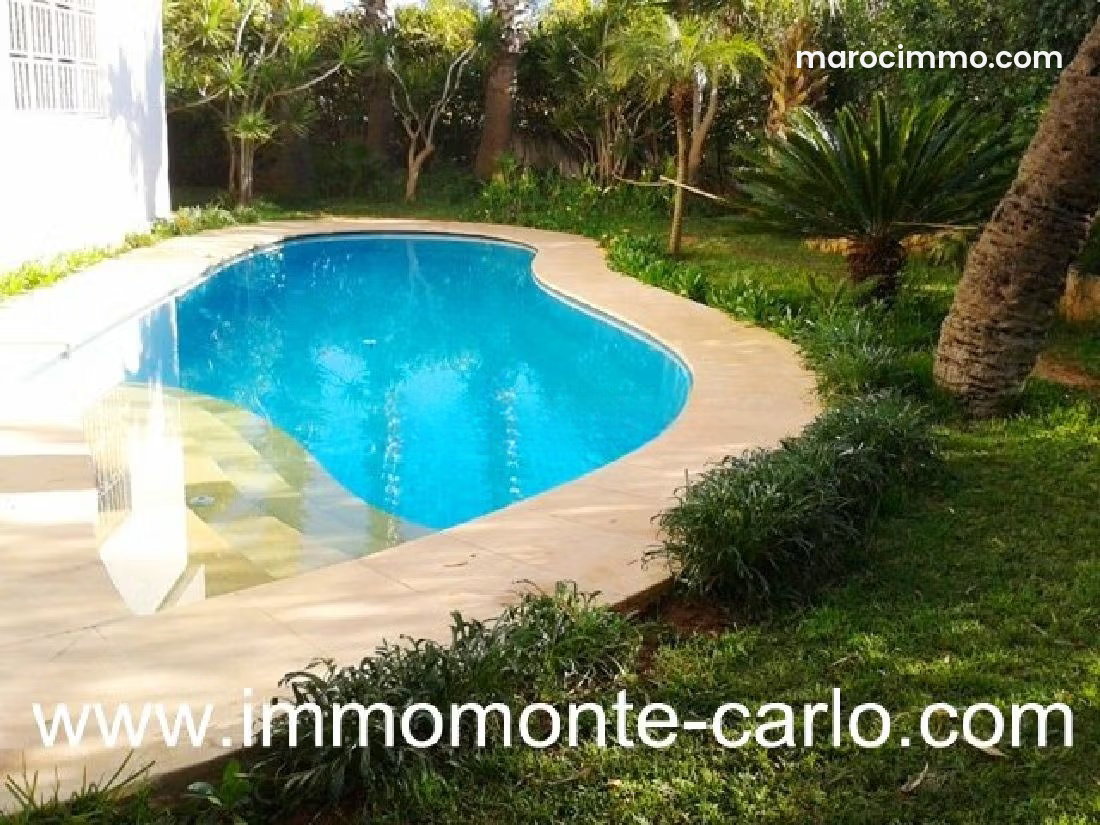 500 m² Furnished Villa with Pool for Rent, Riyad, Rabat — Rabat
