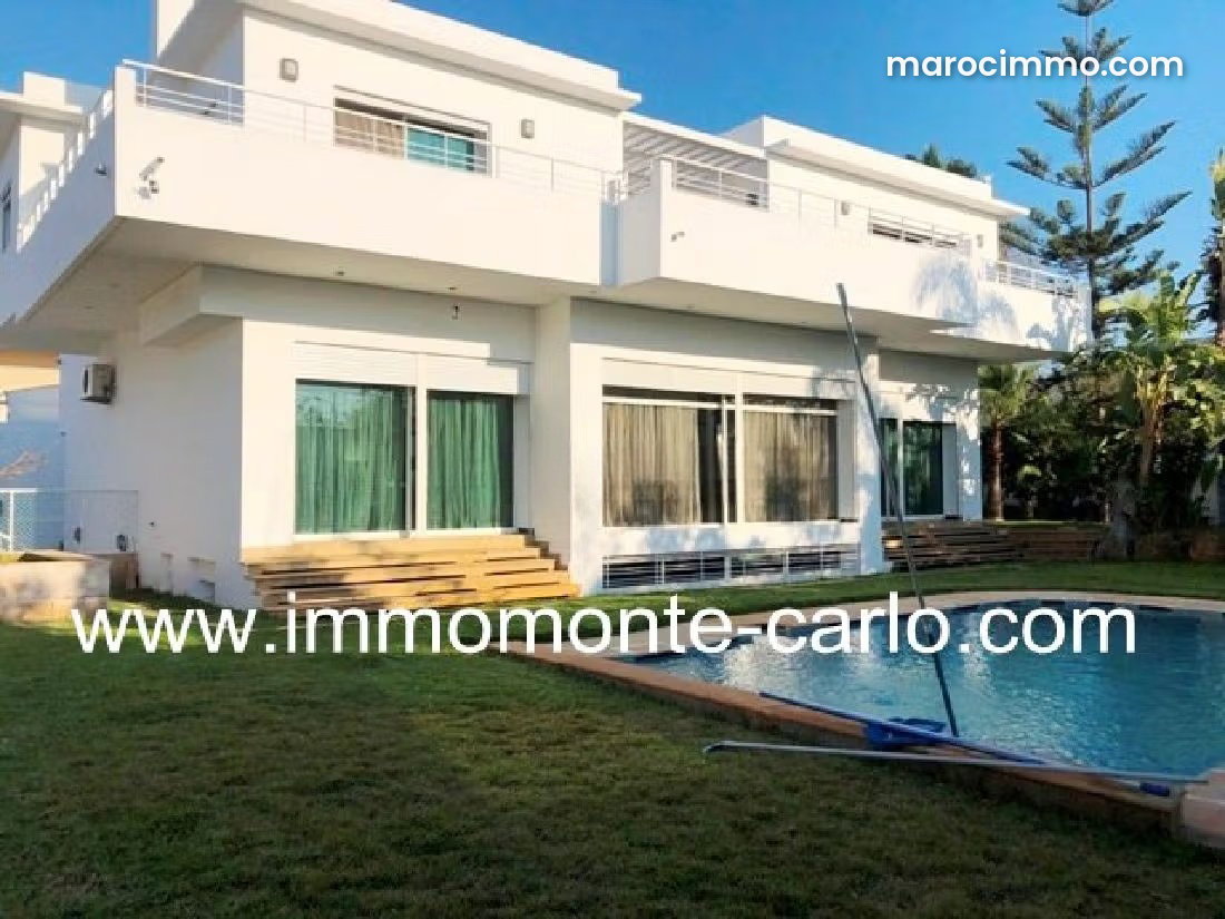 Furnished 1,800 m² villa with swimming pool and garden in Souissi, Rabat — Rabat