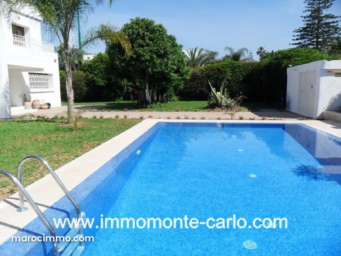 600 sqm villa with pool and garden for rent, Souissi, Rabat — Rabat