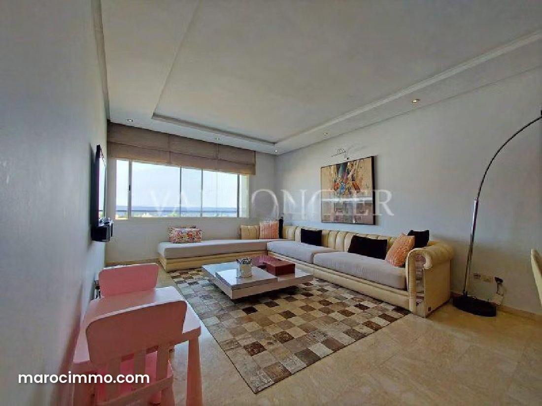 Four-Room Apartment with Terrace and Sea Views for Rent in Aïn Diab, Casablanca — Casablanca