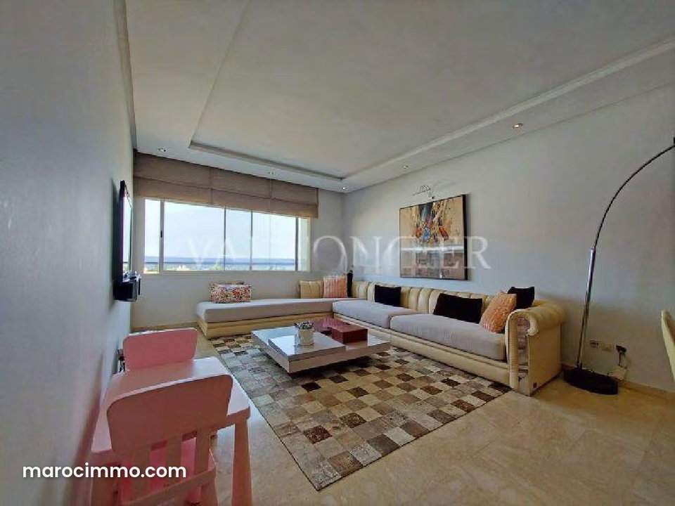 Sublime appartement 3chambres avec terrasse et vue mer en location à Ain Diab