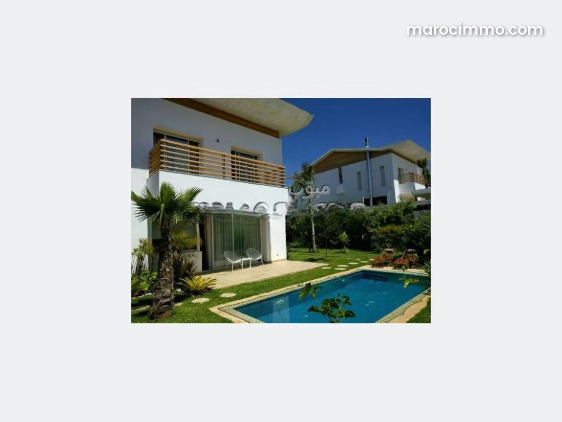 455 sqm Villa with Pool and Mountain Views, Central Bouskoura — Bouskoura