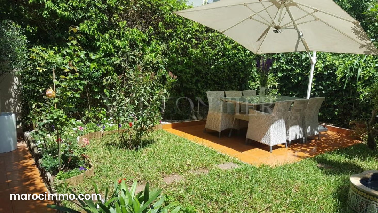 Villa with garden for rent in C.I.L., Casablanca — Casablanca