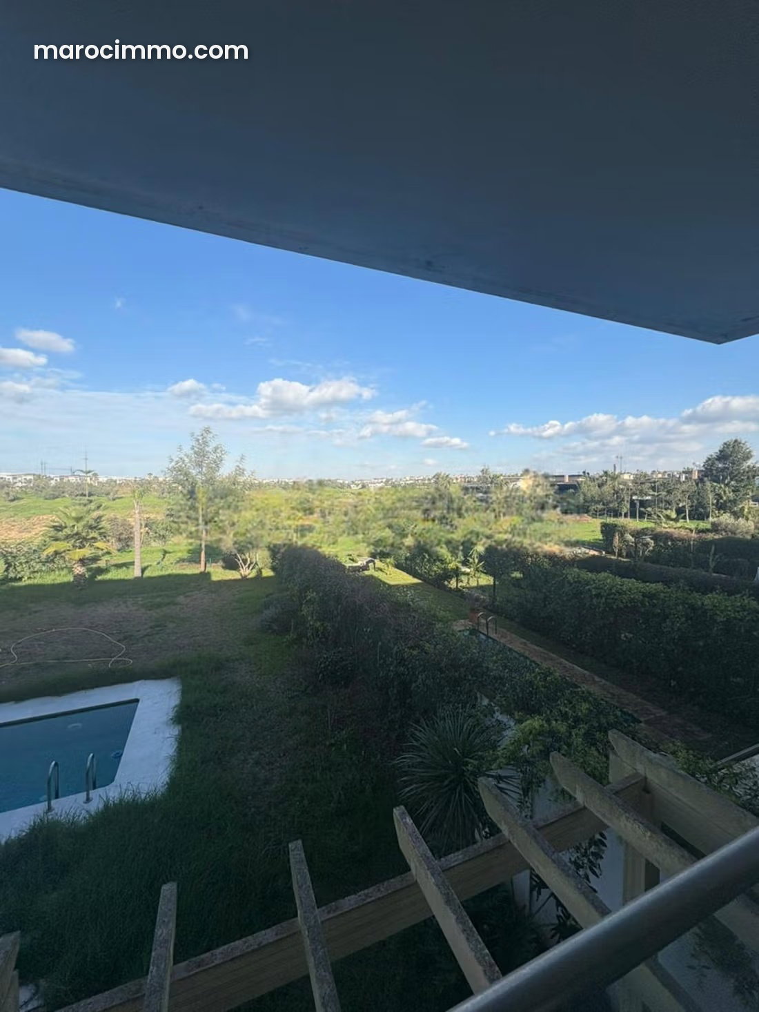 Furnished 110 sqm apartment with terrace and pool, Ville Verte Bouskoura — Bouskoura