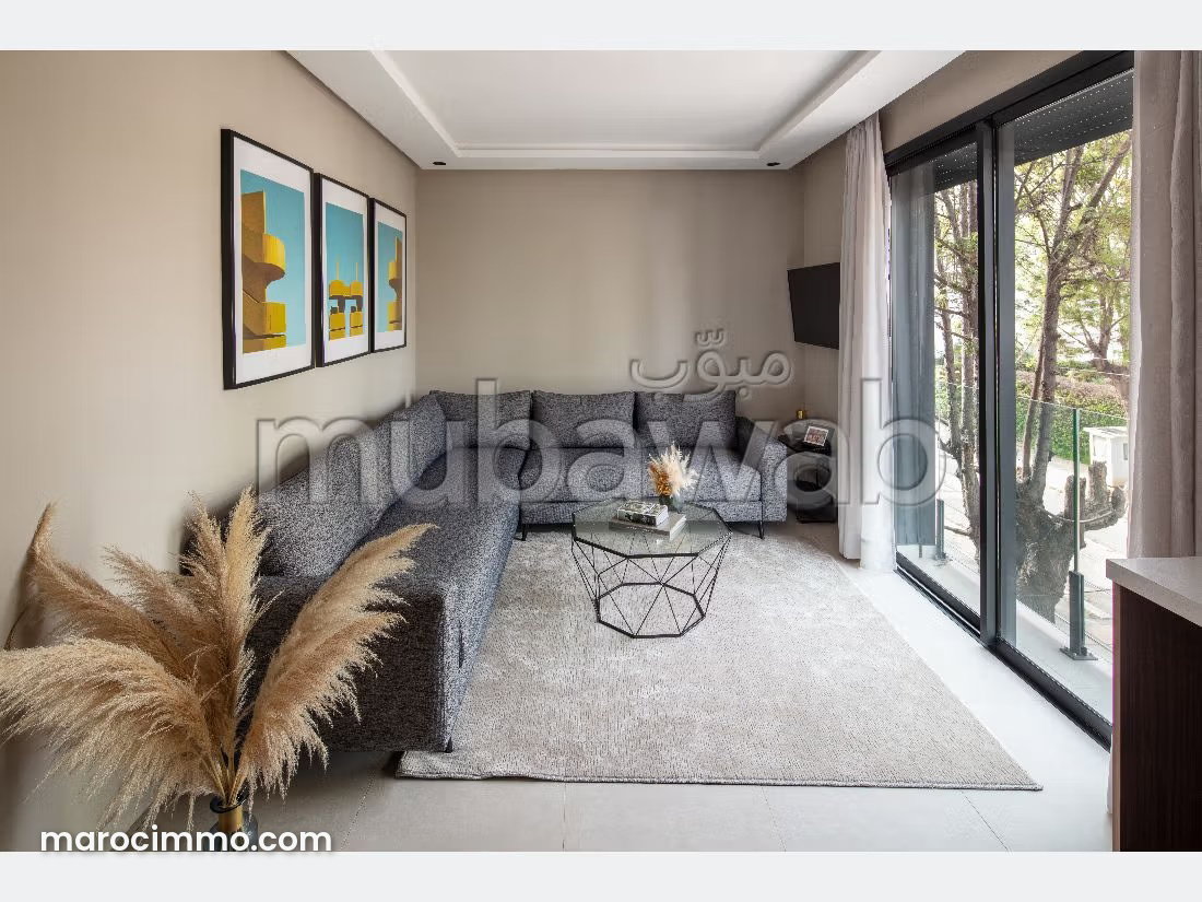 Furnished 42 m² Studio Apartment, Riviera, Casablanca for Rent — Casablanca