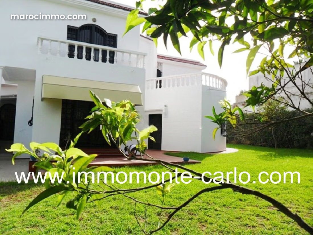 400 m² Villa with Garden, Hay Riad, Rabat, for Rent — Rabat