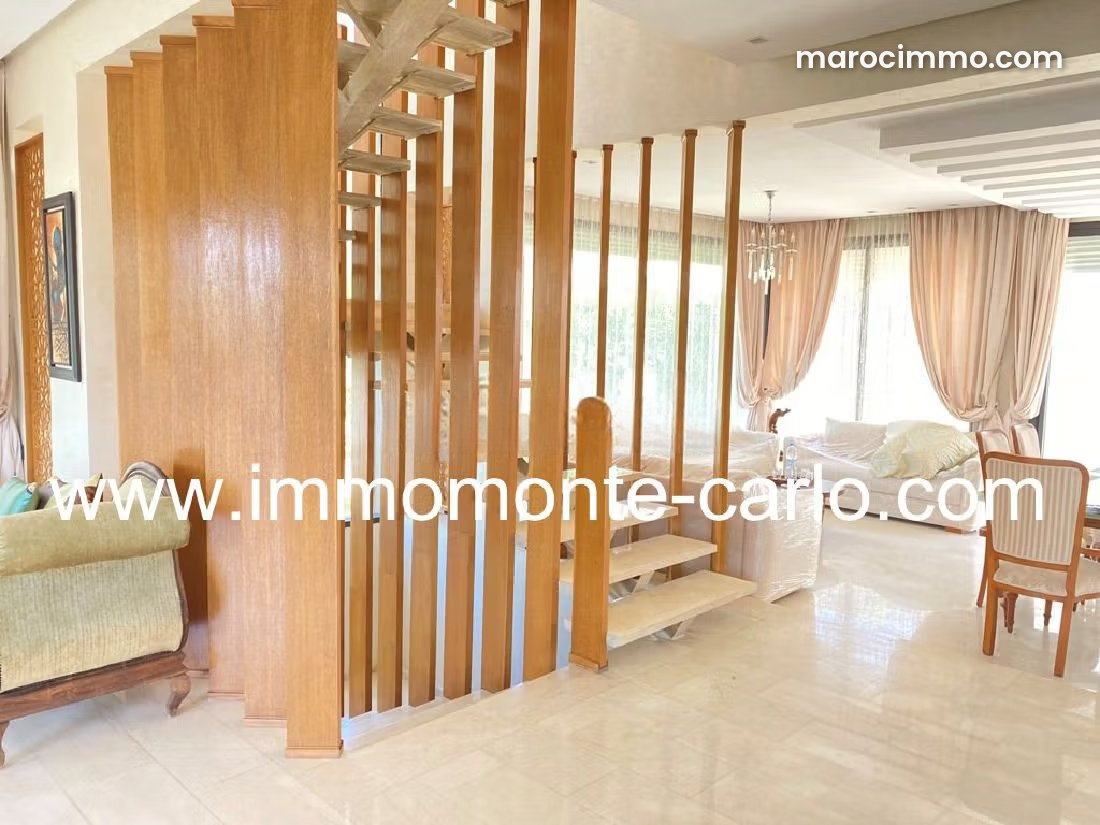 Furnished Sea-View Villa in Harhoura, Temara, 4 Bedrooms, Garden — Temara