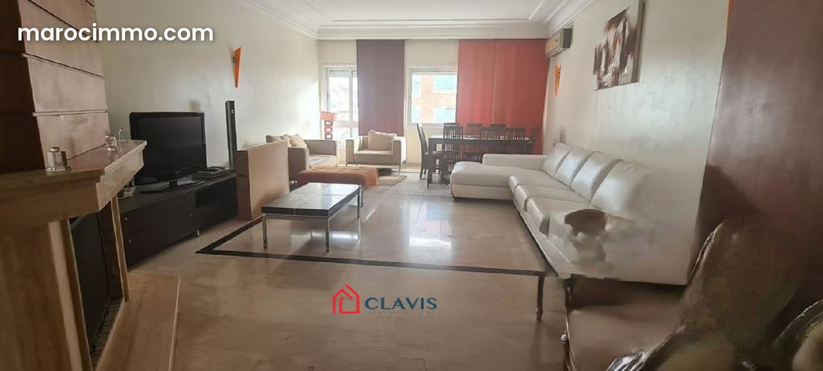 Furnished 171 sqm Apartment with Terrace in Racine, Casablanca — Casablanca
