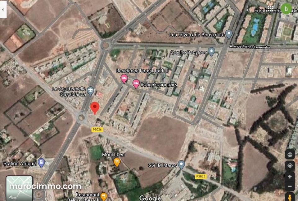 Terrain commercial 1144 m² à vendre à Bouskoura