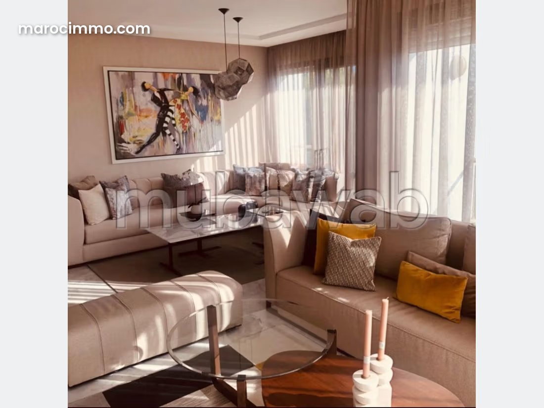 Furnished 167 sqm Apartment, 3 Bedrooms, Central Bouskoura — Bouskoura