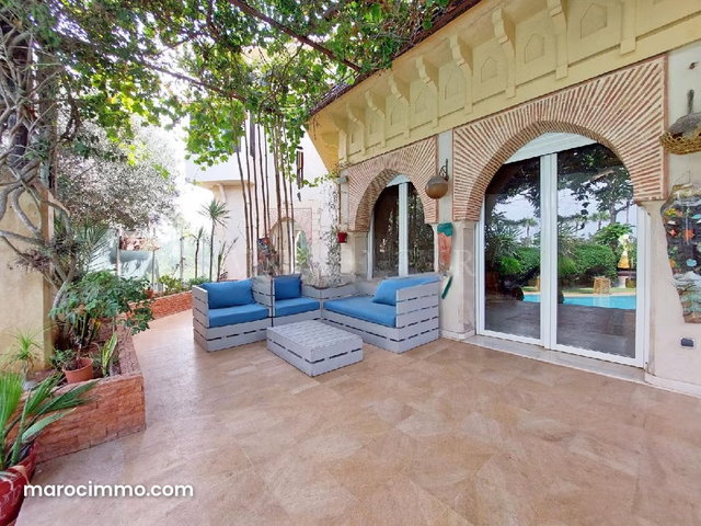 Superb villa type riad for rent 1200m2 sea view Ain Diab extension, Casablanca — 3