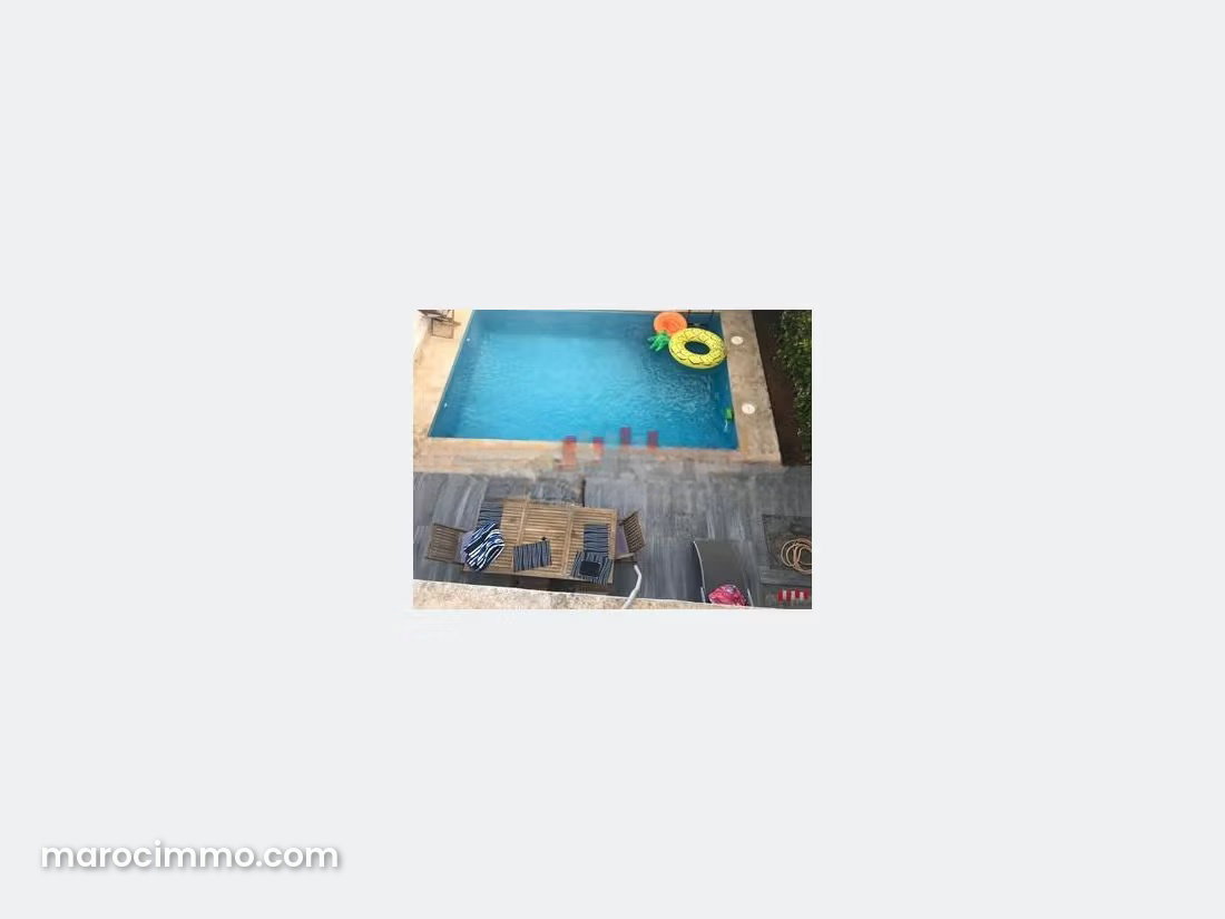 Furnished villa with swimming pool and garden for rent in Dar Bouazza — Dar Bouazza
