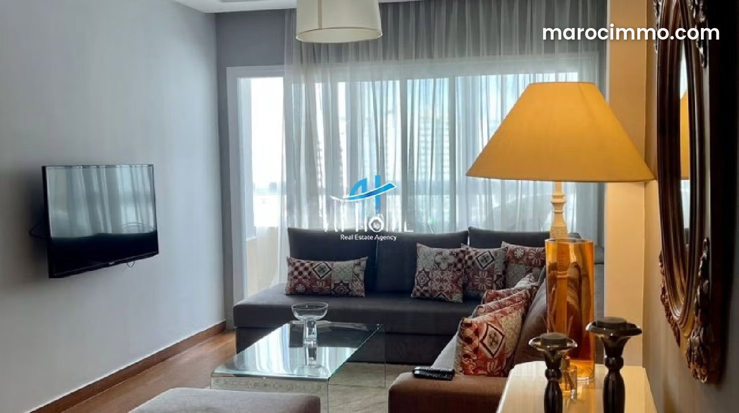 Furnished sea-view apartment for rent in Tangier City Port — Tangier