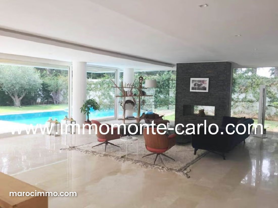 Villa 500 m² avec piscine et jardin, Souissi, Rabat à vendre — Rabat