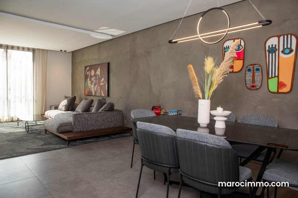 100 sqm furnished apartment, 2 bedrooms, Palmier, Casablanca — Casablanca
