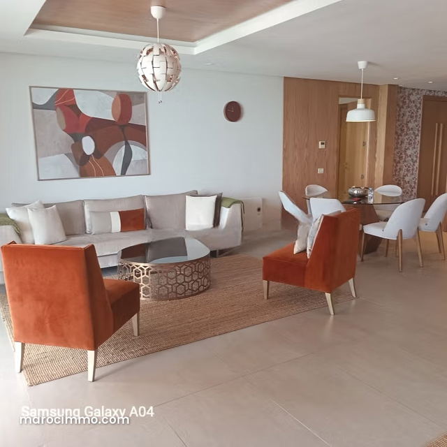 Rent this apartment in Casablanca Marina. Total area 165 m². Furnished — Casablanca