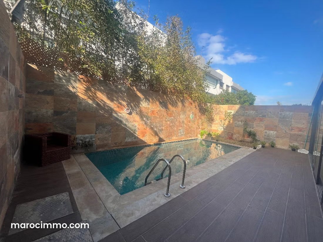 115 sqm Furnished Apartment with Private Garden and Pool, Dar Bouazza — Dar Bouazza