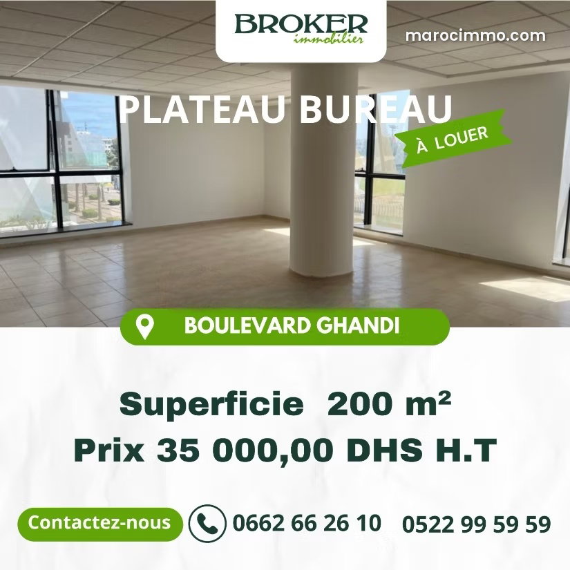 200 m² Office for Rent in Les Princesses, Casablanca — Casablanca