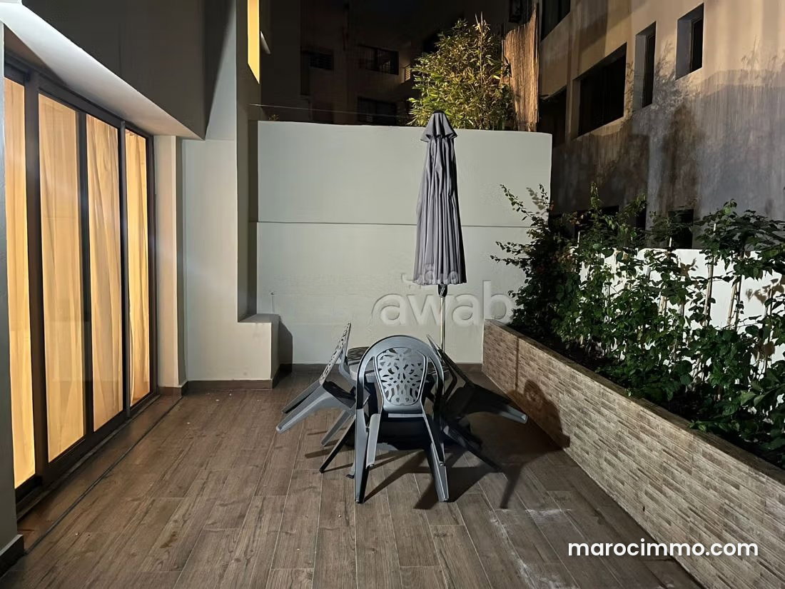 Furnished 65 m² Apartment with Terrace and Garage, Racine, Casablanca — Casablanca
