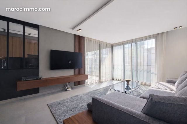 Location exceptionnel appartement 2chambres meublé moderne avec terrasse Palmier, Casablanca — 2