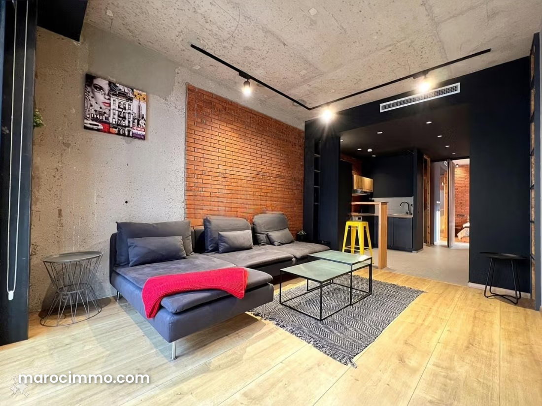 Furnished architect-designed studio, Gauthier, Casablanca for rent — Casablanca