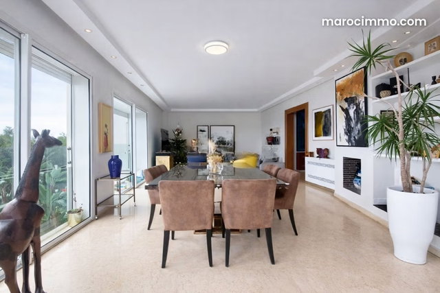 Location sublime appartement 180m2 avec terrasse et vue sur mer Ain Diab, Casablanca — 4