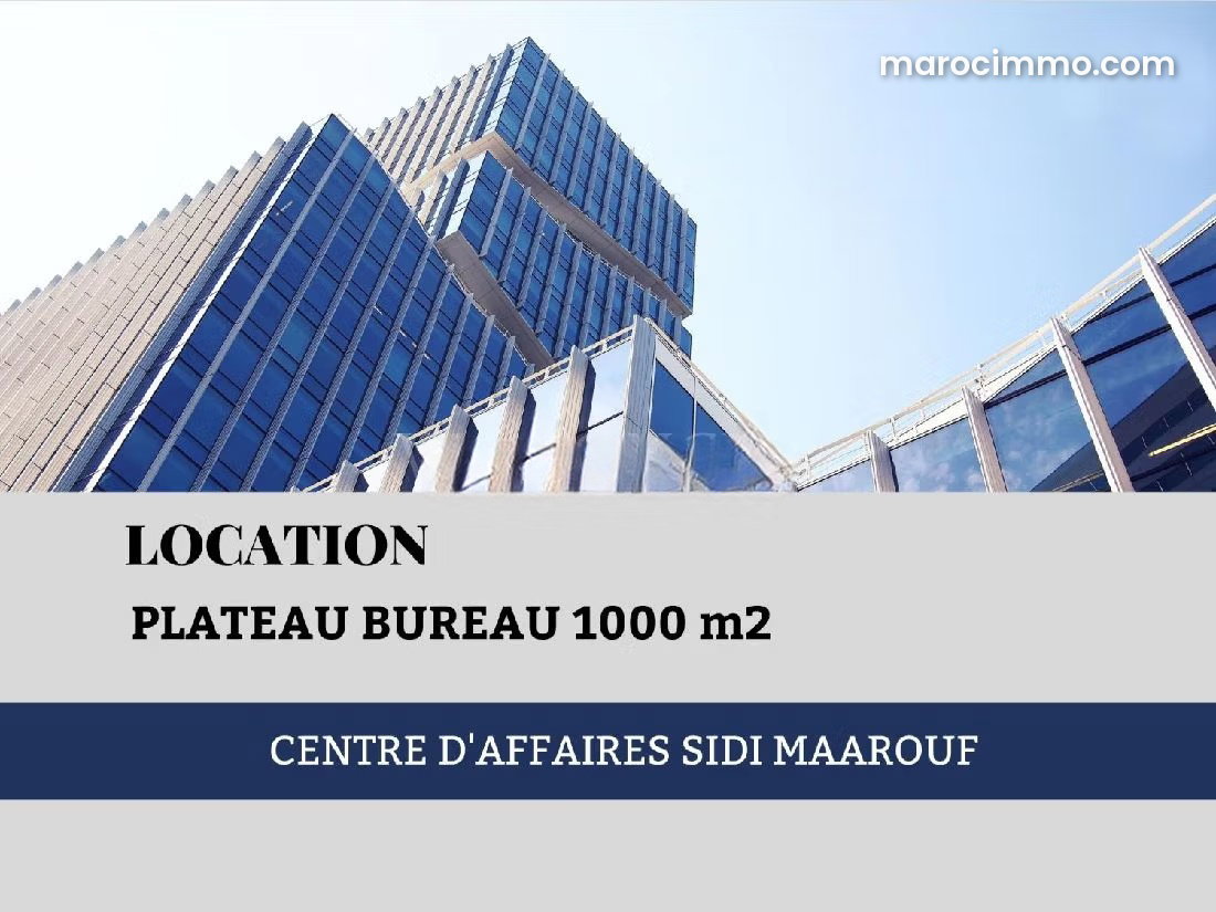 Office Space for Lease in Sidi Maarouf, Casablanca: 1,000 sqm Floorplate — Casablanca