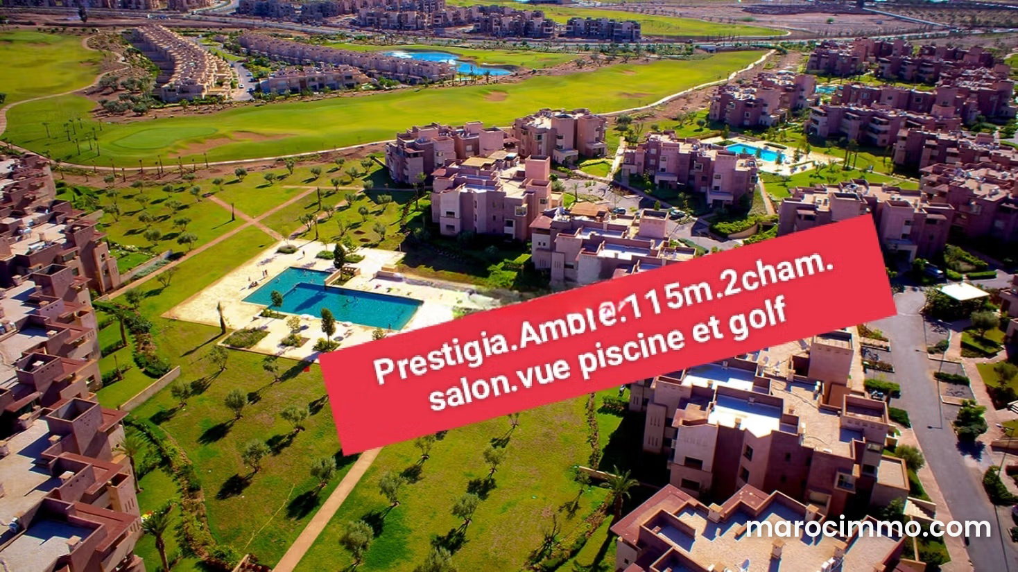 Appartement 115 m², vue golf et piscine, Agdal Marrakech — Marrakech