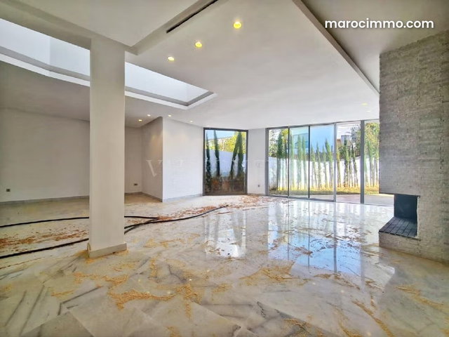 Location très belle villa contemporaine 3chambres avec piscine Ville verte Bouskoura — 3