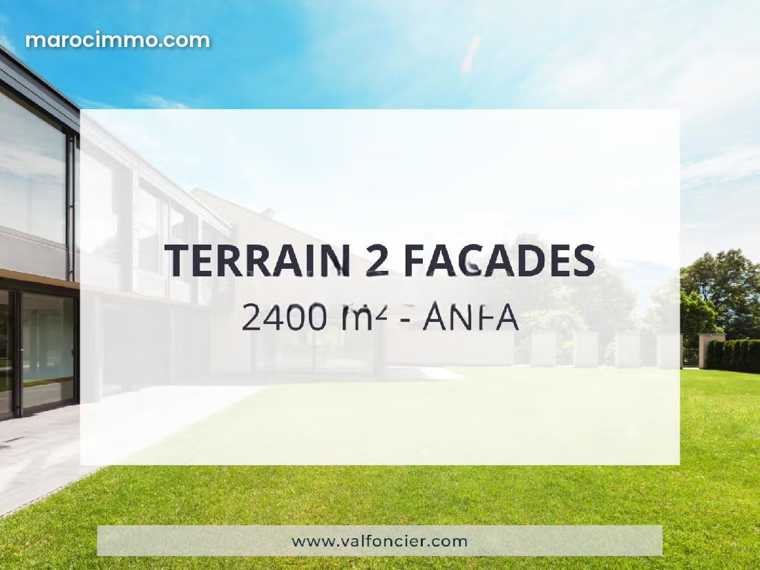 Terrain 2400 m² double façade, Anfa, Casablanca — Casablanca