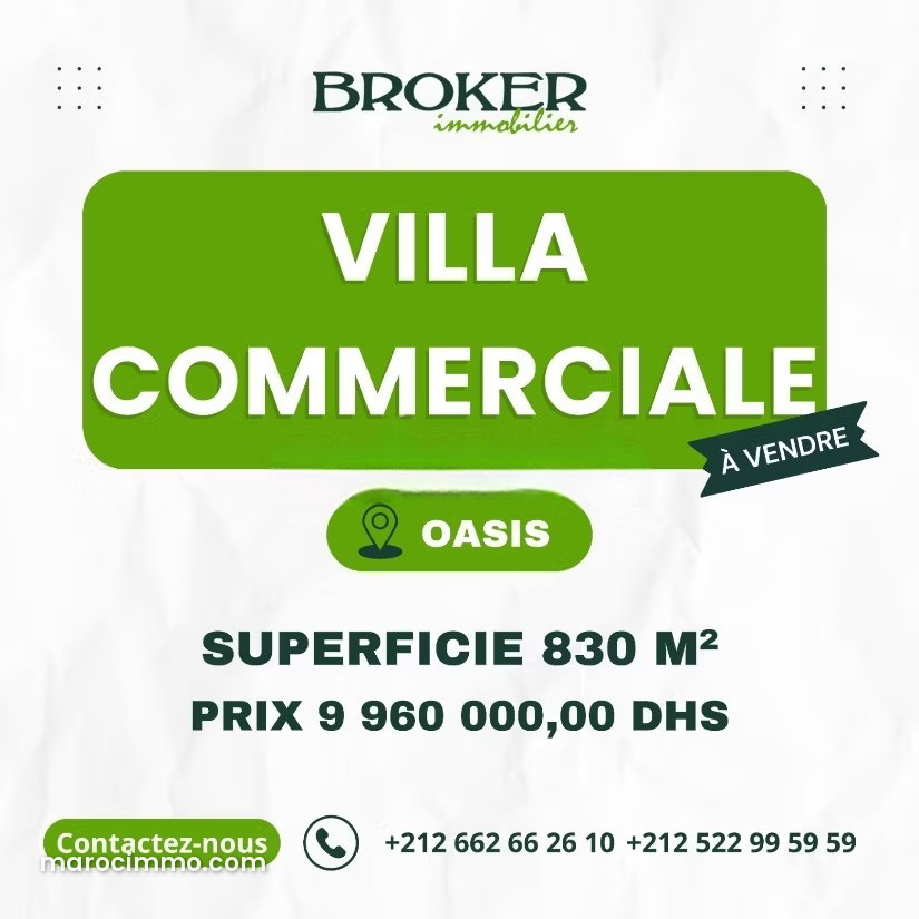 830 m² Commercial Villa, Oasis, Casablanca — Casablanca