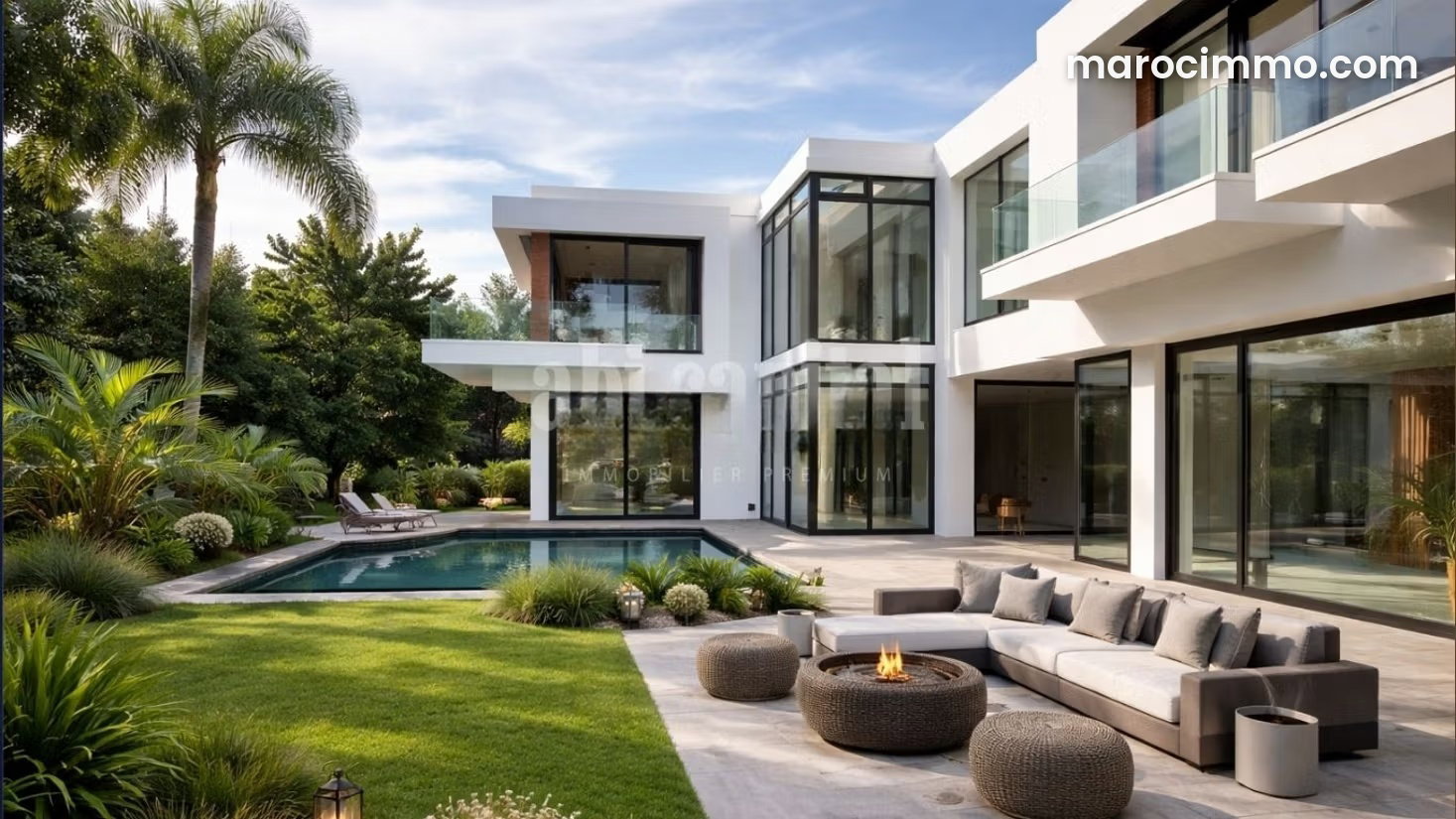 Villa de prestige 1338 m² avec piscine, Souissi, Rabat — Rabat