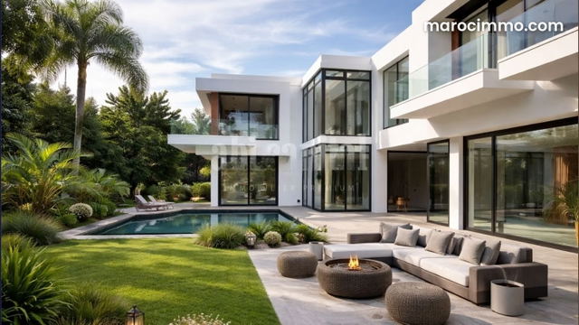 Luxury Villa for Sale in Souissi Rabat 1500 sqm Land Indoor and Outdoor Pools — Rabat