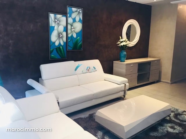 Magnificent furnished apartment for rent within a prestigious complex with pool in Tanger Malabata — 4
