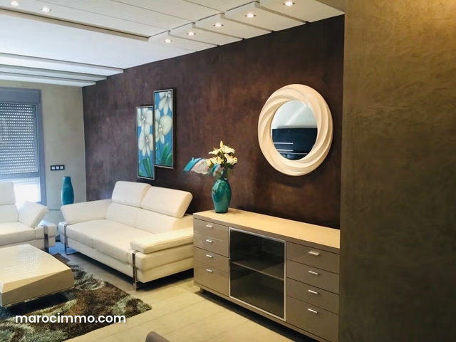 Magnificent furnished apartment for rent within a prestigious complex with pool in Tanger Malabata — 3