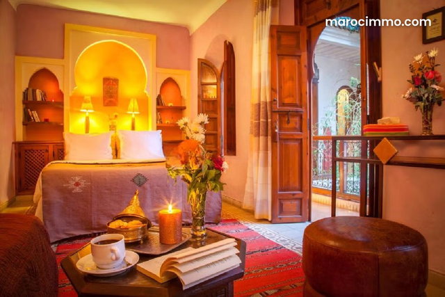 Vente Riad Maison D’hote Rénové Titré 260m² hab avec 6 chambres À Bab Doukala Médina Marrakech — 2