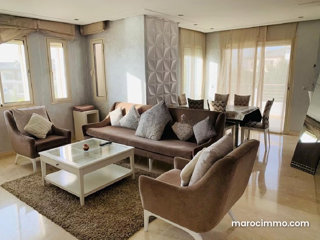 165 sqm Apartment, 3 Bedrooms with Garden, Bouskoura City Centre — Bouskoura
