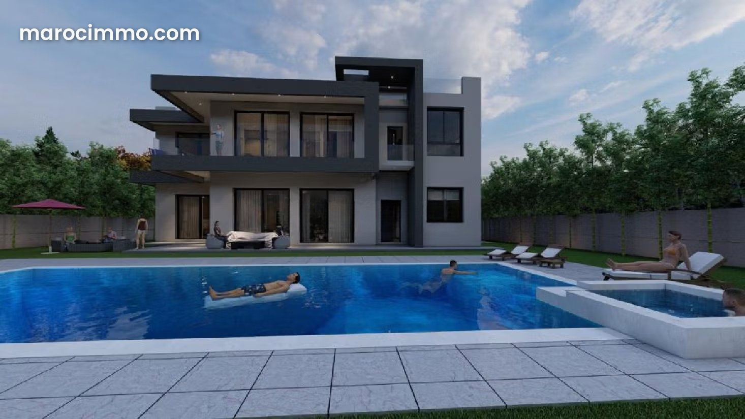 Villa 800 m², piscine et vue montagne, Route d'Ourika, Marrakech — Marrakech
