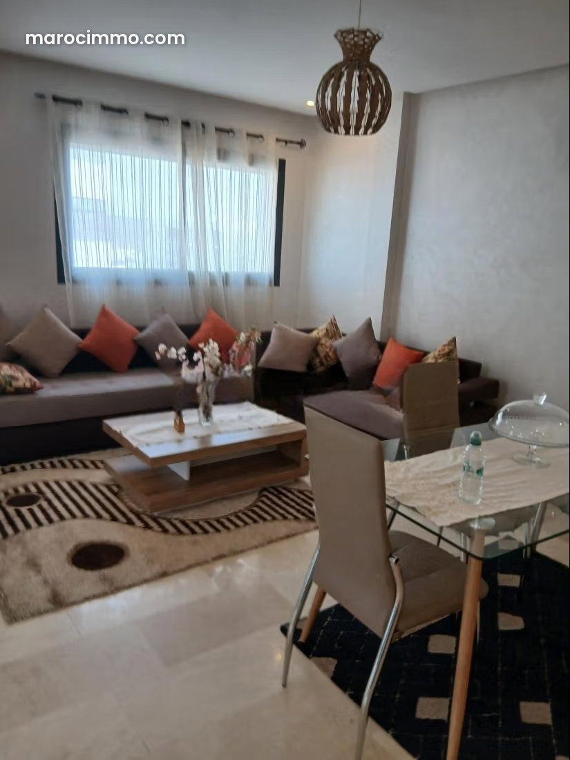 Furnished 3-Bedroom Apartment with Terrace in Wifak, Temara — Temara