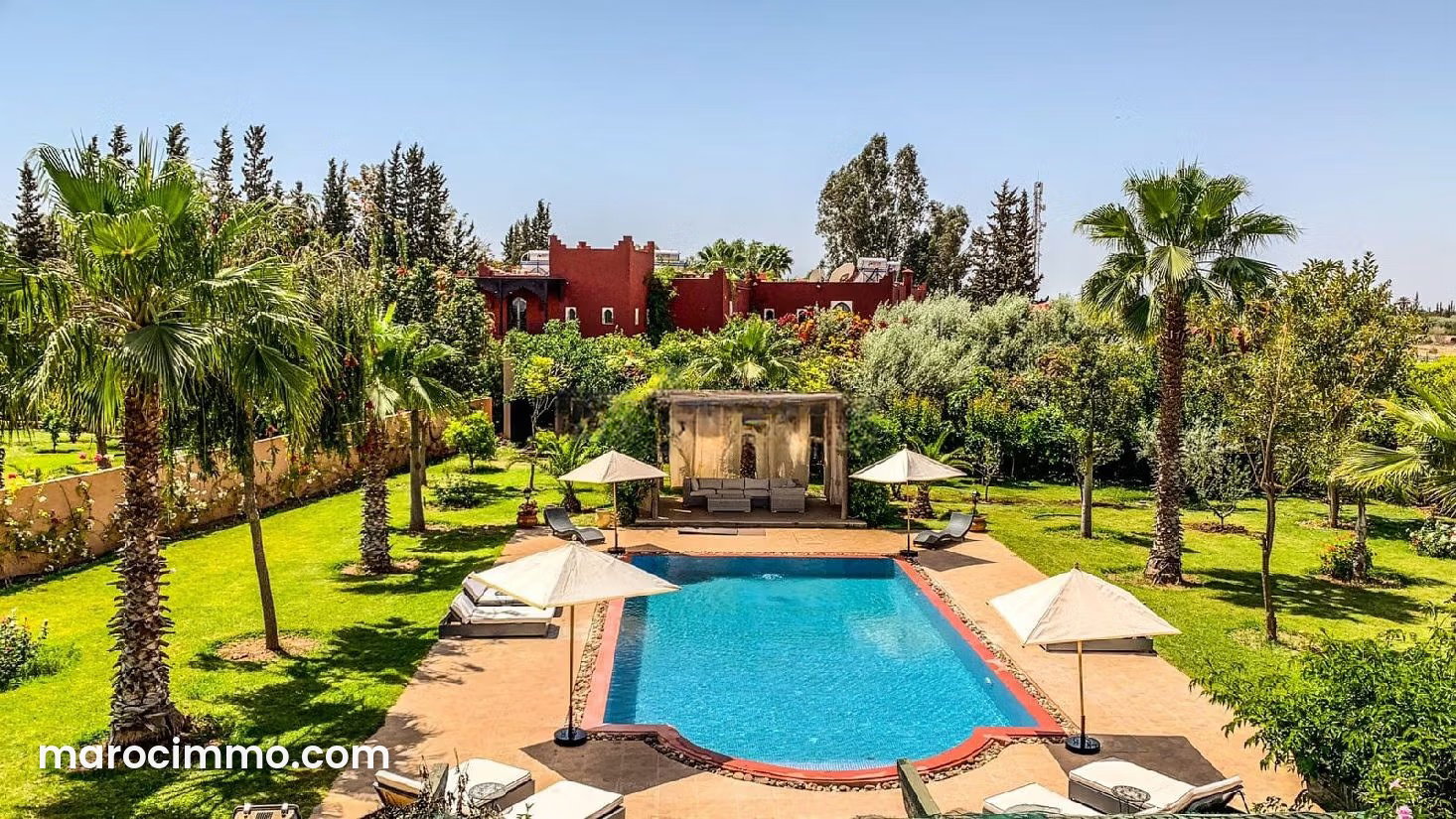 Villa 6 chambres, Route de Fès, Marrakech, vue montagne — Marrakech