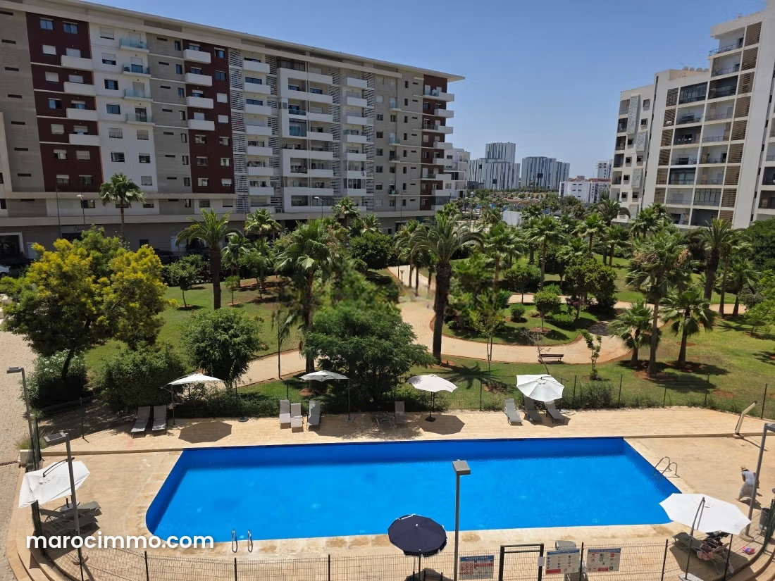 100 m² Apartment with Two Bedrooms and a Pool, Riyad, Rabat — Rabat