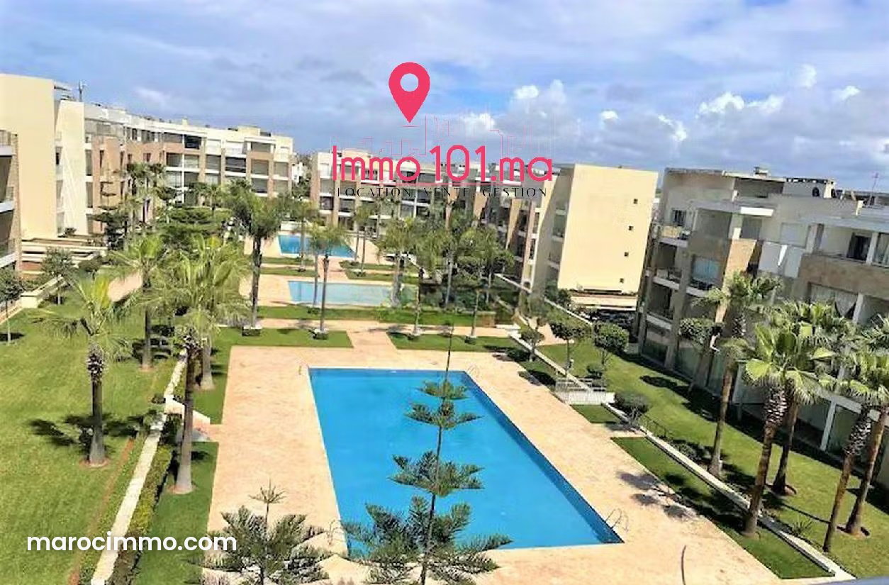 شقة مفروشة مع مسبح للإيجار قرب شاطئ الأمم بسيدي بوكنادل — سيدي أبي القناديل