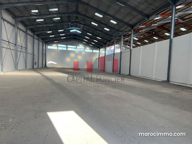 Usine industrielle de 3.400 m de surface couverte 1.600 m de surface non couverte a usage uniquement entreposage a la location a ain sebaa — Casablanca