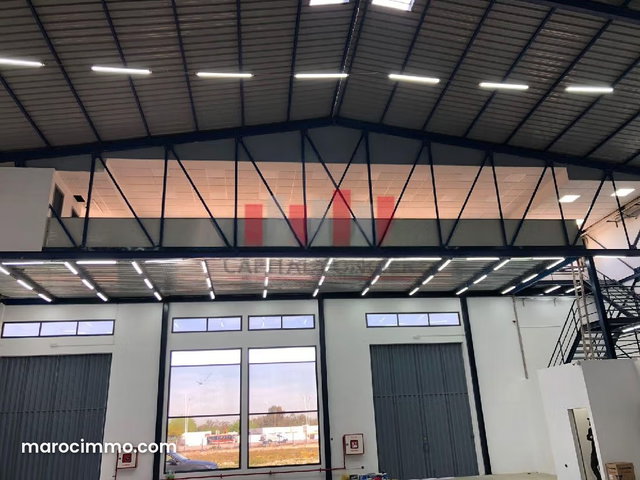 Hangar neuf de 1200 m de surface exploitable aux meilleures normes internationales a la location au sein du parc industriel Sapino idéal pour entreposage — 3