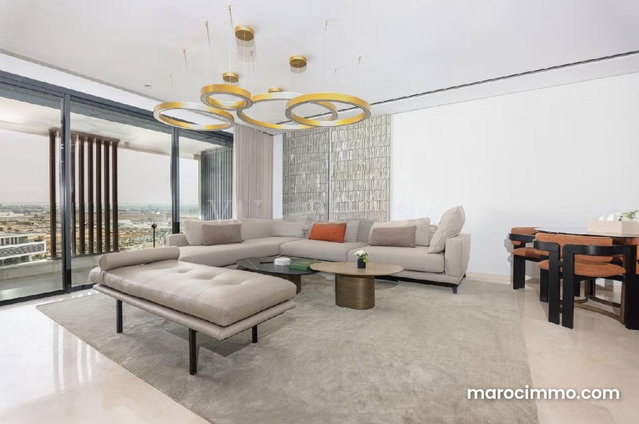 Location appartement d'exception avec terrasse meublé moderne, Casablanca Finance City — 2