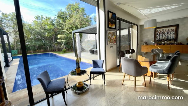 Vente villa moderne avec piscine BOUSKOURA 980m² — 5